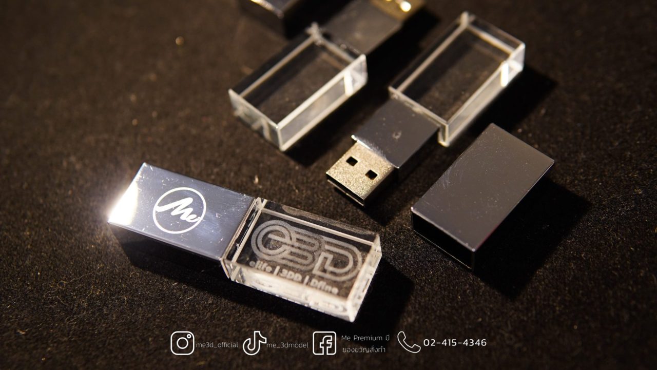 CRYSTAL LASER FLASH DRIVE | สลักรูป+ข้อความบน ” แฟลช ไดร์ฟคริสตัล 4K ...